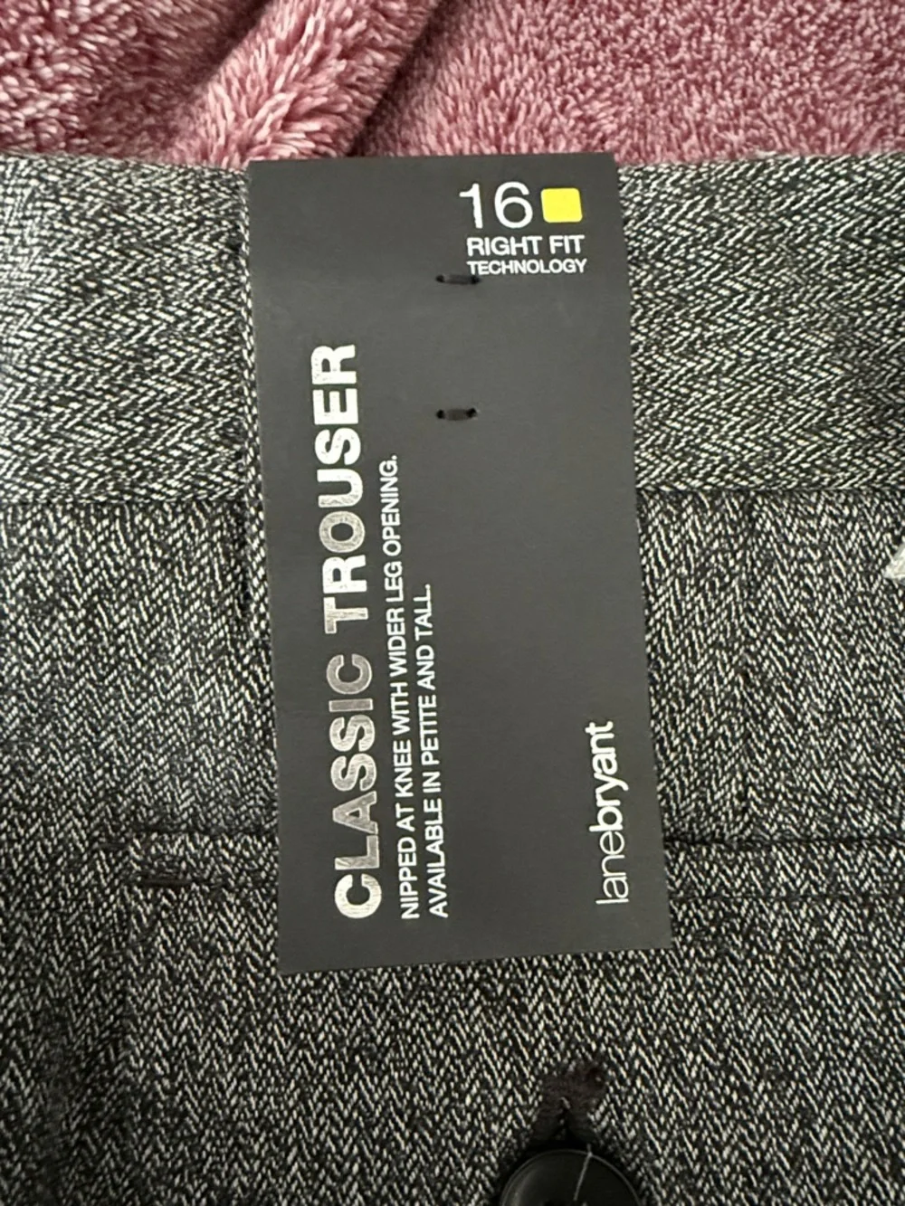 Lane Bryant Heather Gray Knit Straight Trousers - Picture 2 of 3